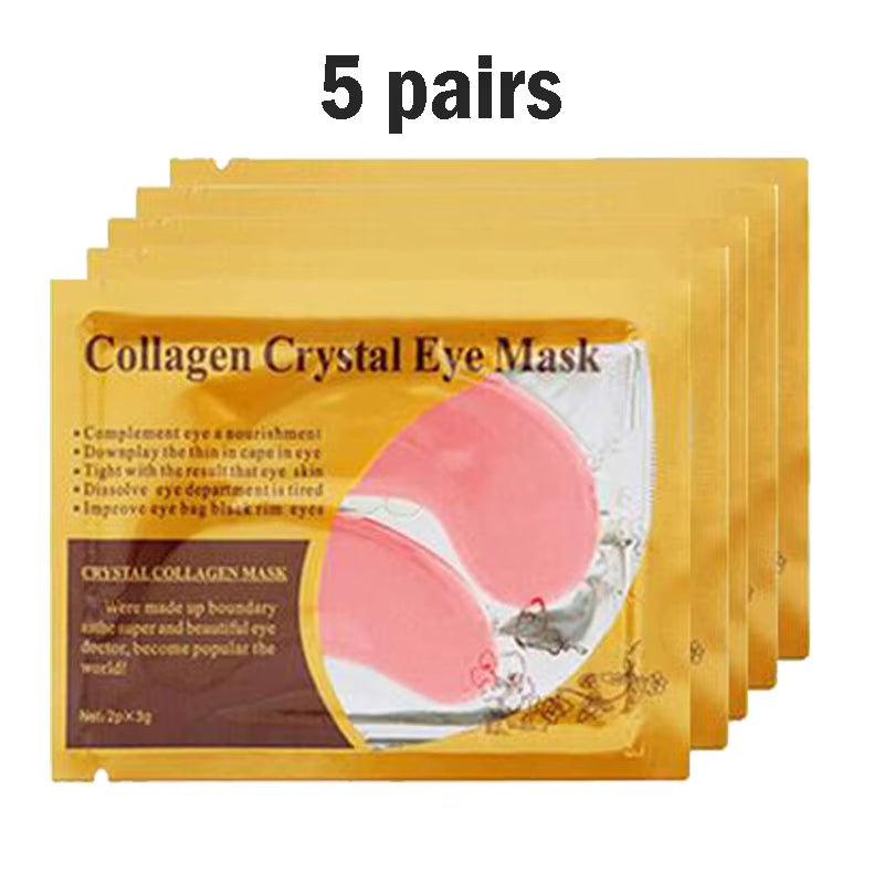 5/10/20/30 Pairs Gold Collagen Crystal Eye Mask Skincare Eye Patches Firming Moisturizing Nourishing Eye Skin Care Products
