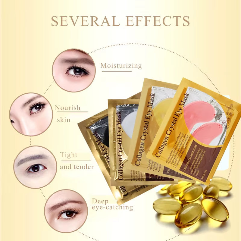 5/10/20/30 Pairs Gold Collagen Crystal Eye Mask Skincare Eye Patches Firming Moisturizing Nourishing Eye Skin Care Products