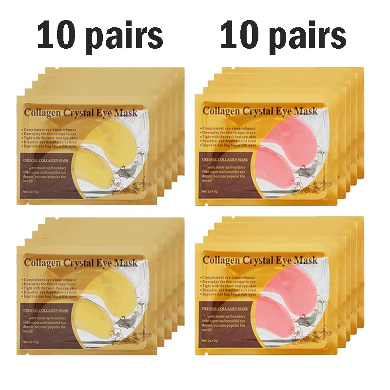 5/10/20/30 Pairs Gold Collagen Crystal Eye Mask Skincare Eye Patches Firming Moisturizing Nourishing Eye Skin Care Products